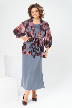 Кардиган, платье Romanovich Style 3-2789 серый - фото 3