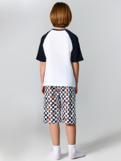 Джемпер, шорты Mark Formelle 563340/25-39127ПП-0 белый_гоночная_клетка_3_сл_на_пол - фото 2