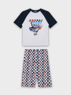 Джемпер, шорты Mark Formelle 563340/25-39129ПП-0 белый_гоночная_клетка_3_сл_на_пол - фото 1