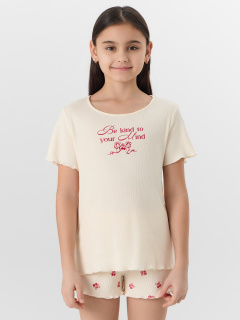 Футболка, шорты Mark Formelle 567739/25-39062ПП-1 св.молочный_вишенки_на_св.молочном_2_сл_на_пол - фото 1