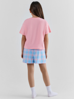Футболка, шорты Mark Formelle 567748/25-39525ПП-14 розовый_розово_голубая_клетка_3_сл_на_пол - фото 2