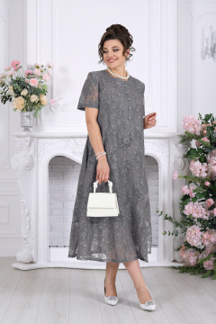 Платье Ninele 6118 серый - фото 3