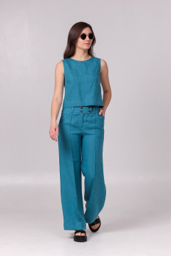 Брюки, топ Соджи 619 светло-бирюзовый - фото 2