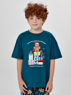 Брюки, джемпер Mark Formelle 563337/25-37274ПП-0 зеленый_праздничные_печеньки_на_зеленом_3_сл_на_по - фото 1