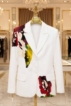 Жакет Gizart 15377 молочный с цветком новый - фото 3