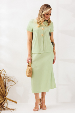 Блуза, юбка Mubliz 333 фисташка - фото 4