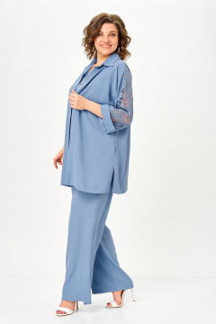 Брюки, жакет, топ Svetlana-Style 2025 индиго - фото 3