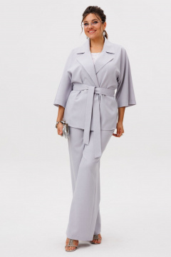 Брюки, жакет, топ Anelli 1672 сиреневый лео - фото 1