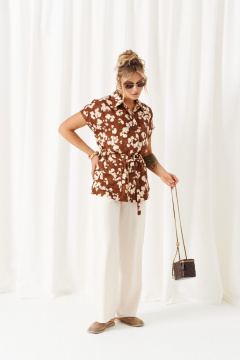 Брюки, жакет, топ Beautiful&Free 6453 молочно-коричневый - фото 2