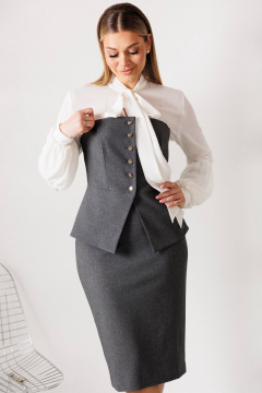 Корсет, юбка Мода Юрс 26-2963 графит - фото 2