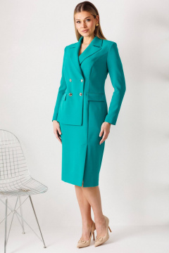 Платье Мода Юрс 26-2967 бирюза - фото 1