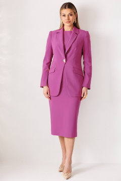 Жакет, платье Мода Юрс 26-2959 пурпурный - фото 1
