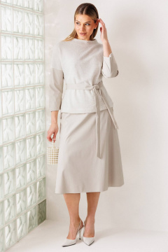 Жакет, юбка Мода Юрс 26-2718 белый - фото 1
