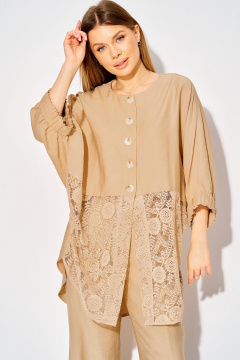 Брюки, туника Laikony L-534 бежевый - фото 2