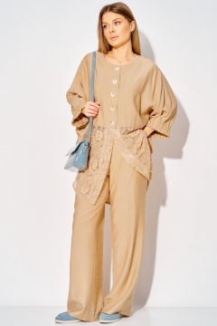 Брюки, туника Laikony L-534 бежевый - фото 1