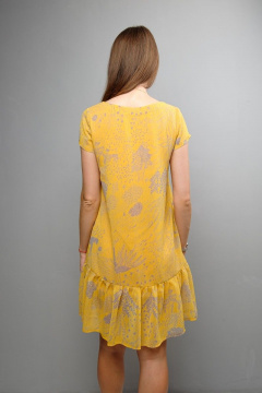 Платье прилегающее с поясом и карманами Mita ЖМ1041А желтый - фото 3