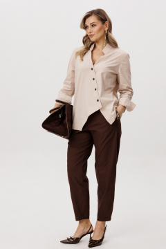 Брюки, рубашка Fantazia Mod 5331 беж/коричневый - фото 2