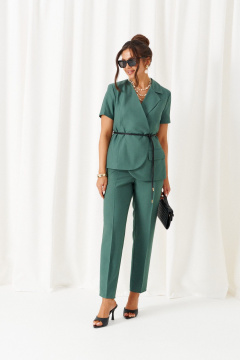 Брюки, жакет Beautiful&Free 6451 бутылочно-зеленый - фото 3