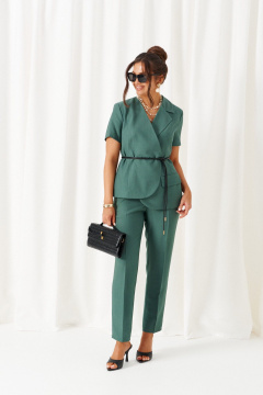 Брюки, жакет Beautiful&Free 6451 бутылочно-зеленый - фото 2