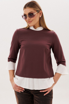 Блуза Anelli 1824 махагон - фото 1