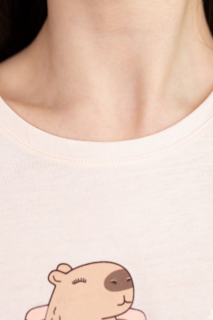 Сорочка Купалинка 40007G.158-164 пудровый - фото 2