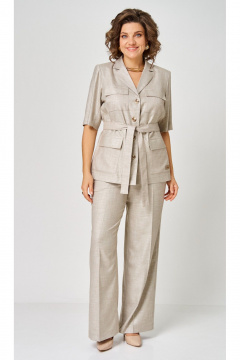Брюки, жакет БелЭльСтиль 837-3_16_22+601-3_08_22 бежевый - фото 1