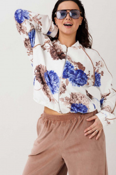 Брюки, бомбер Mislana 1301 белый/синий/коричневый - фото 4