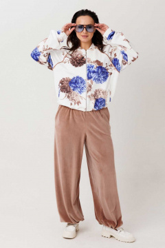 Брюки, бомбер Mislana 1301 белый/синий/коричневый - фото 3