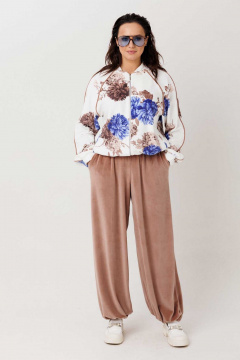 Брюки, бомбер Mislana 1301 белый/синий/коричневый - фото 1