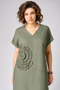 Платье Мишель стиль 1353 оливковый - фото 4