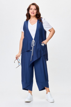 Брюки, жилет, футболка OVERYOU М146/1 светло-синий - фото 2