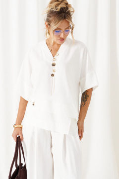 Блуза, брюки Beautiful&Free 6470 белый - фото 5