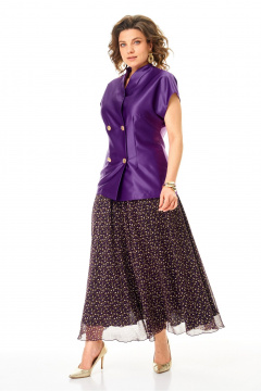 Жилет, юбка Anastasia 1347.2 фиолетовый - фото 5