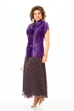 Жилет, юбка Anastasia 1347.2 фиолетовый - фото 4