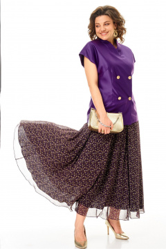 Жилет, юбка Anastasia 1347.2 фиолетовый - фото 3