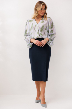 Блуза, юбка Anastasia 1049.1 темно-серый - фото 1