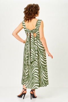 Сарафан ANASTASIA MAK 1268 зеленый+молочный - фото 5
