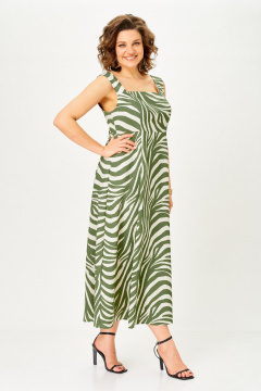 Сарафан ANASTASIA MAK 1268 зеленый+молочный - фото 2