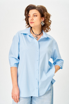 Рубашка ANASTASIA MAK 1324 голубой - фото 3