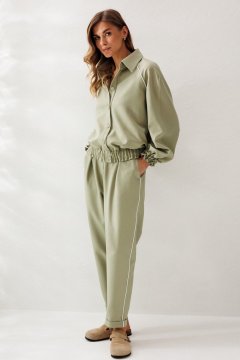Блуза, брюки Ларс Стиль 1215 олива - фото 3