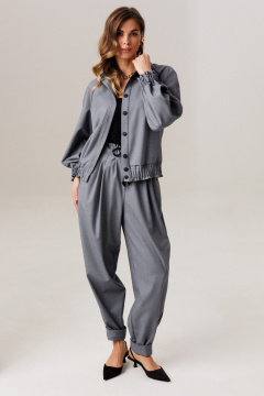 Блуза, брюки Ларс Стиль 1211 серый - фото 2