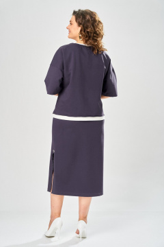 Блуза, юбка Bonna Image 1050/1 серо-фиолетовый - фото 3