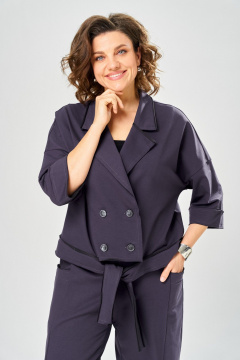Брюки, жакет Bonna Image 1055/1 серо-фиолетовый - фото 3
