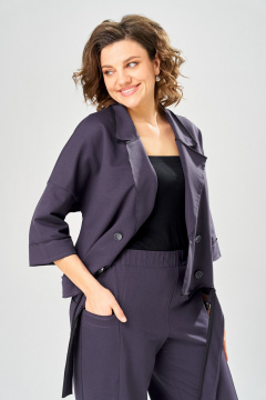 Брюки, жакет Bonna Image 1055/1 серо-фиолетовый - фото 1