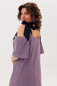 Платье Anelli 1820 синий_бант - фото 4