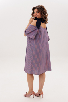 Платье Anelli 1820 синий_бант - фото 3