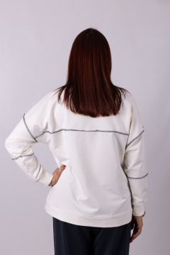 Джемпер Mita ЖМ1268 белый - фото 5