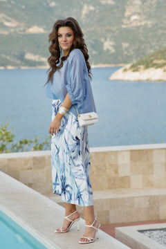 Блуза Vittoria Queen 28783бл синий - фото 3