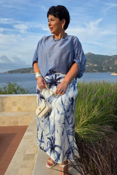 Юбка Vittoria Queen 28783ю синий-молочный - фото 4