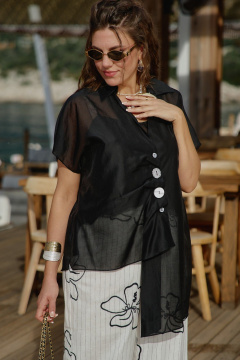 Блуза Vittoria Queen 29093бл черный - фото 1